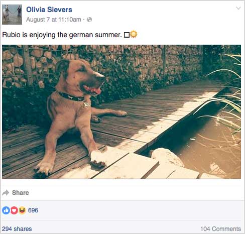 Source: Facebook/Olivia Sievers: Olivia Sievers