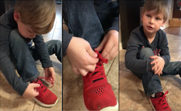 Year Old Shoe Tying Trick Year Old Shoe Tying Trick