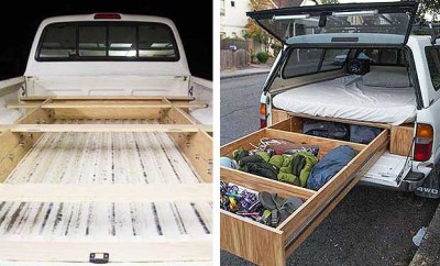 Adventurer Builds Amazing Road Trip Bed In Back Of His Truck