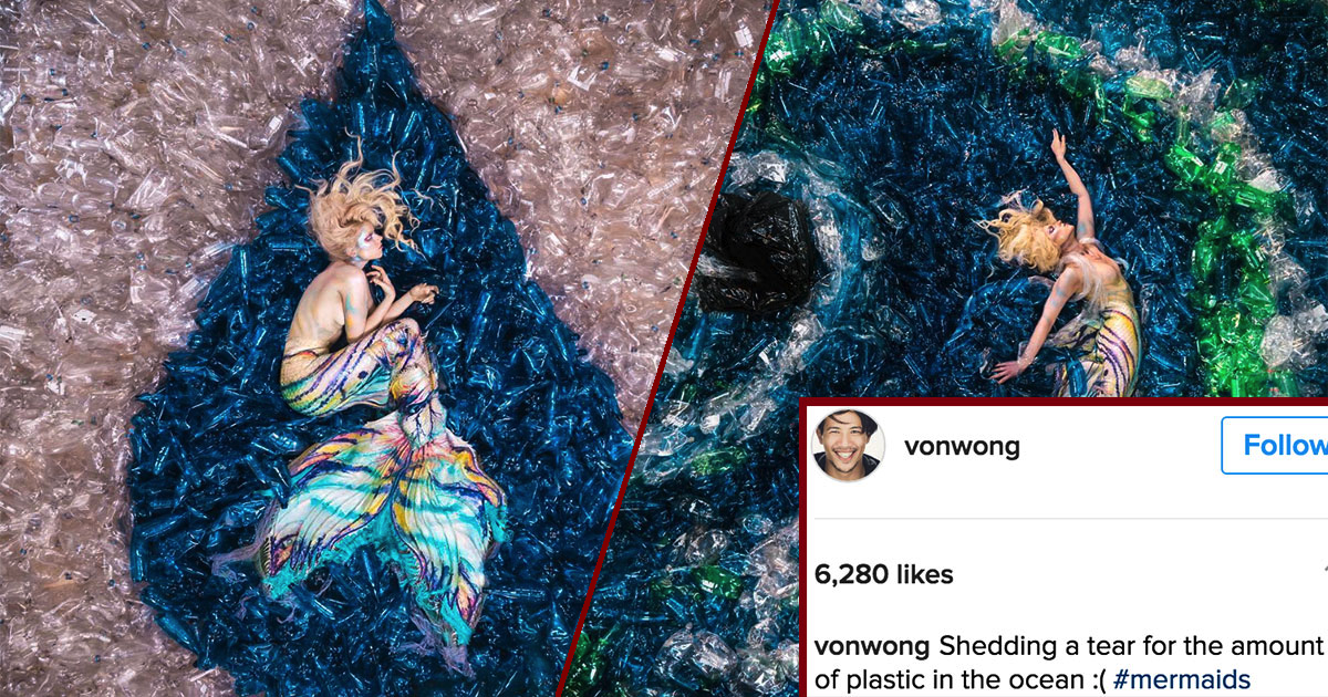 benjamin von wong's #mermaidshateplastic pics explain